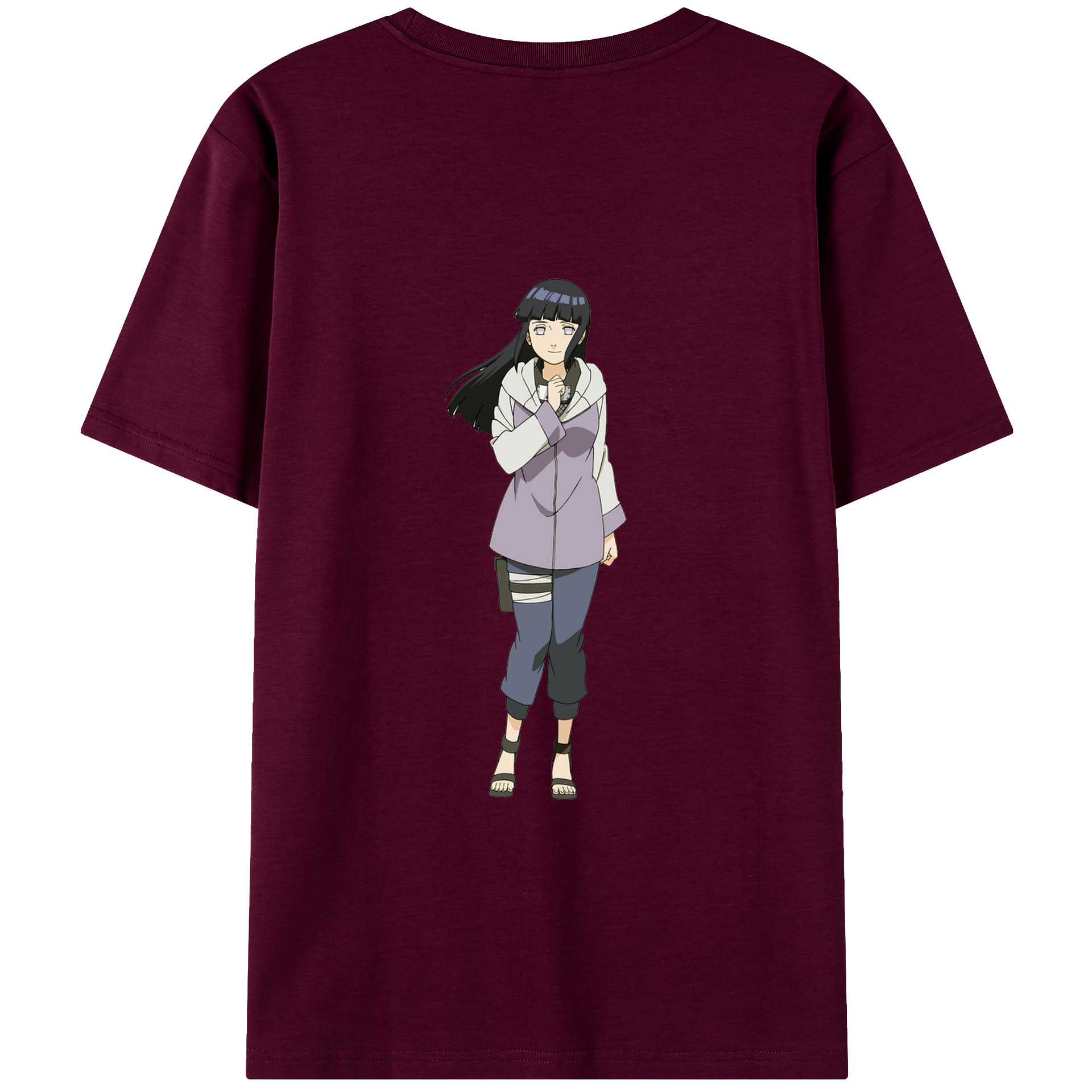 （画像用） NARUTO -ナルト- 日向ヒナタ Hyūga Hinata レディース半袖Tシャツ(バックプリント)